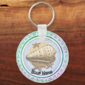 Hübsche Muschel Schlüsselanhänger (Vorderseite)