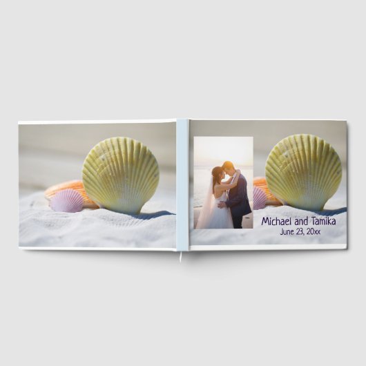 Hübsche Muscheln im Gästebuch von Beach Wedding (Voll)