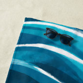 Hübsche Muscheln und Blautöne Strandtuch (Beispiel)