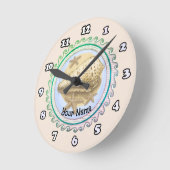 Hübsche Muscheluhr Runde Wanduhr (Winkel)