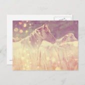 Hübsche Mustang Gold Glitzern Postkarte (Vorne/Hinten)