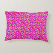 Hübsche Muster in Rosa und Regenbogenfarben Dekokissen (Rückseite)