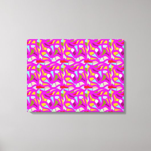 Hübsche Muster in Rosa und Regenbogenfarben Leinwanddruck (Vorderseite)