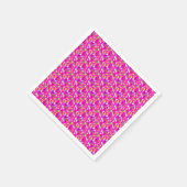 Hübsche Muster in Rosa und Regenbogenfarben Serviette (Ecke)