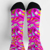 Hübsche Muster in Rosa und Regenbogenfarben Socken (Oben)
