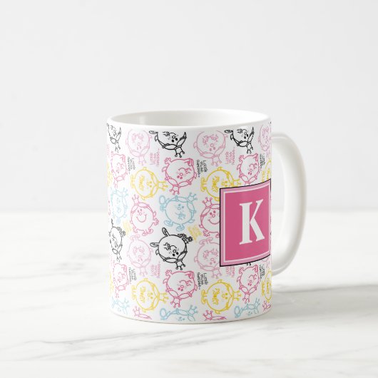 Hübsche Muster | Monogramm Kaffeetasse (VorderseiteRechts)
