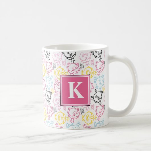 Hübsche Muster | Monogramm Kaffeetasse (Rechts)