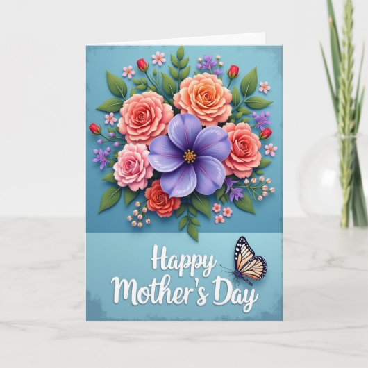 Hübsche Mutter Blumen Design Karte (Vorderseite)
