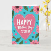 Hübsche Mutter Blumen Herz Karte (Gelbe Blume)