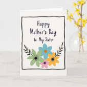 Hübsche Mutter Illustrationsstil Karte (Gelbe Blume)