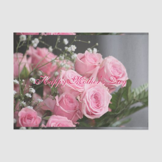Hübsche Mütter Tag rosa Rosengewebe Papier (Vorderseite)