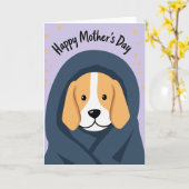Hübsche Muttertags-Karte mit Hund Karte (Gelbe Blume)
