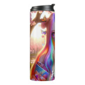 Hübsche mystische Ätherische Frau mit Schmetterlin Thermosbecher (Nach links gedreht)