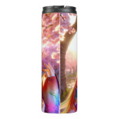 Hübsche mystische Ätherische Frau mit Schmetterlin Thermosbecher (Rückseite)