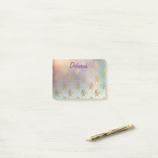 Hübsche mystische Hörner Post-it Klebezettel (Auf Schreibtisch)