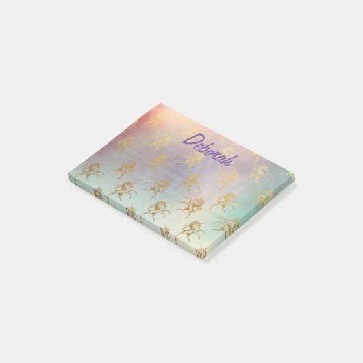 Hübsche mystische Hörner Post-it Klebezettel (angewinkelt)