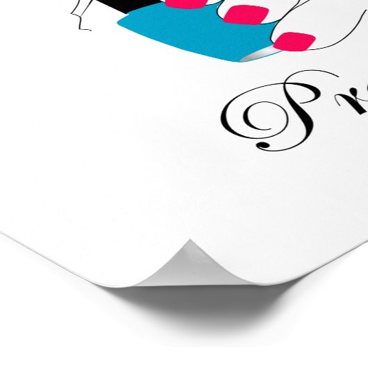 Hübsche Nägel mit Nagellack Poster (Ecke)