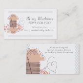 Hübsche nähende Stickereinadel-Fadennäherin Visitenkarte (Vorne/Hinten)