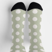 Hübsche nahtlose Polka-Punkte l Grün/Weiß Socken (Oben)