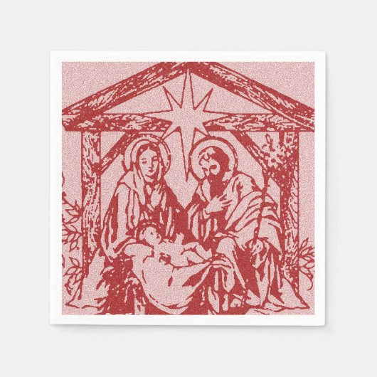 hübsche nativrote Kontur_bearbeitet-1 Serviette (Vorderseite)