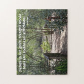 Hübsche Naturwanderung mit Zitat von John Muir Puzzle (Vertikal)