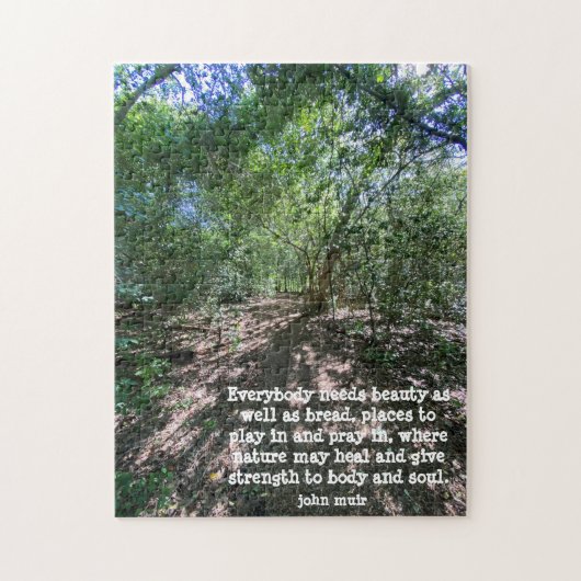Hübsche Naturwanderung mit Zitat von John Muir Puzzle (Vertikal)
