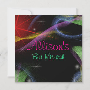 Hübsche Neonleuchten, Bat Mitzvah Einladung