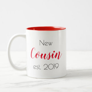 Hübsche neue Cousinen-Familie Personalisiert Mädch Zweifarbige Tasse