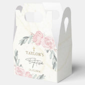 Hübsche neutrale Wasserfarbenflorale Taufe Geschenkschachtel (Geöffnet)