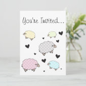 Hübsche Niedliche Einladungskarte Einladung (Stehend Vorderseite)