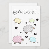 Hübsche Niedliche Einladungskarte Einladung (Vorne/Hinten)