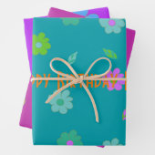 Hübsche Niedliche Girls Retro Blume Geschenkpapier Set (Beispiel)