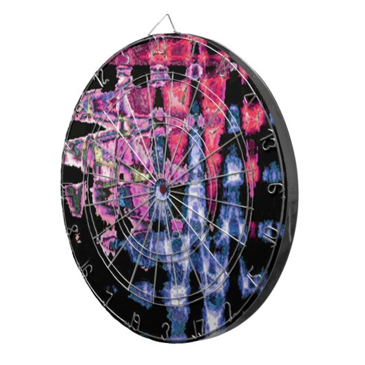 Hübsche Niedliche Lila Asche Grau- und Schwarzwass Dartscheibe (Vorderseite rechts)