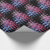 Hübsche Niedliche Lila Asche Grau- und Schwarzwass Geschenkpapier (Ecke)