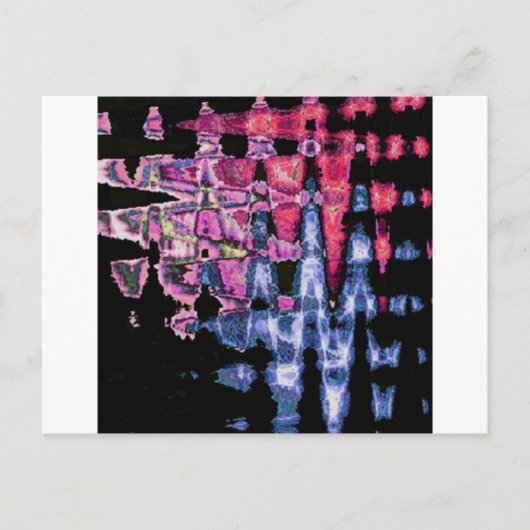 Hübsche Niedliche Lila Asche Grau- und Schwarzwass Postkarte (Vorderseite)