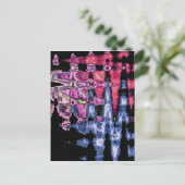 Hübsche Niedliche Lila Asche Grau- und Schwarzwass Postkarte (Stehend Vorderseite)