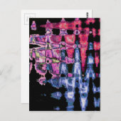 Hübsche Niedliche Lila Asche Grau- und Schwarzwass Postkarte (Vorne/Hinten)