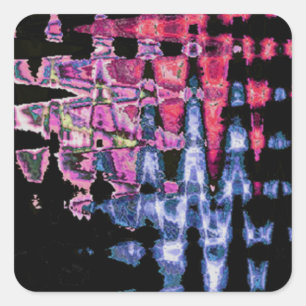Hübsche Niedliche Lila Asche Grau- und Schwarzwass Quadratischer Aufkleber