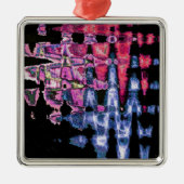 Hübsche Niedliche Lila Asche Grau- und Schwarzwass Silbernes Ornament (Vorne)