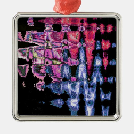 Hübsche Niedliche Lila Asche Grau- und Schwarzwass Silbernes Ornament (Vorne)