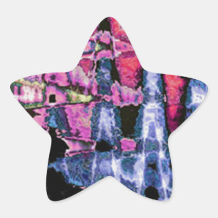 Hübsche Niedliche Lila Asche Grau- und Schwarzwass Stern-Aufkleber