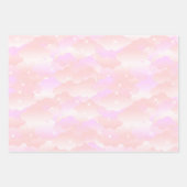 Hübsche Niedliche Pastellpink-Ästhetische Cloud-St Geschenkpapier Set (Vorderseite)