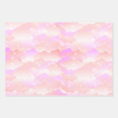 Hübsche Niedliche Pastellpink-Ästhetische Cloud-St Geschenkpapier Set (Vorderseite 3)