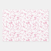 Hübsche Niedliche rosa Schleifen, die Muster-Gesch Geschenkpapier Set (Vorderseite 3)