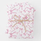 Hübsche Niedliche rosa Schleifen, die Muster-Gesch Geschenkpapier Set (Beispiel)