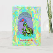 Hübsche niedliche Schildkröten Geburtstagskarte Karte (Rückseite)