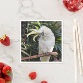 Hübsche Niedliche Schwefelkokatoowellen Hallo Serviette (Beispiel)