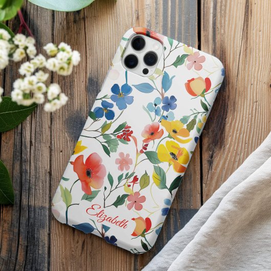Hübsche, Niedliche Wasserfarben Ditsy-Blume Case-Mate iPhone Hülle