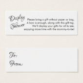 Hübsche No Wrap Baby Dusche Mini Geschenkkarte (Vorne & Hinten)