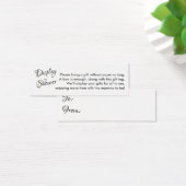 Hübsche No Wrap Baby Dusche Mini Geschenkkarte (Schreibtisch)